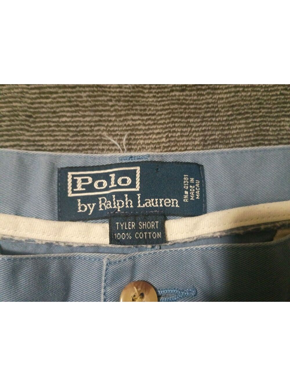 Vintage 90's Polo by Ralph Lauren Tyler Short Light Blue Cotton Shorts Size 36 - Picture 3 of 7